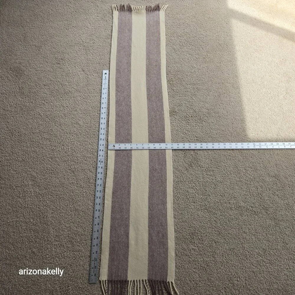 Wool Scarf Neutral Colors Stripe